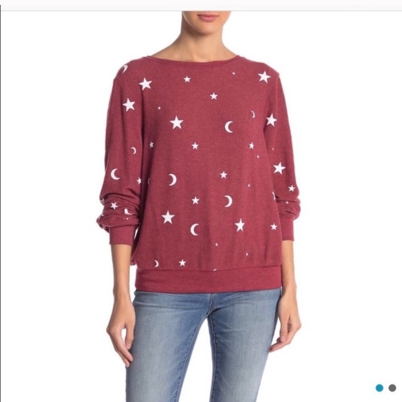 Wildfox Sweaters - Wildfox Essential Moon Stars Pullover Cozy Sweater